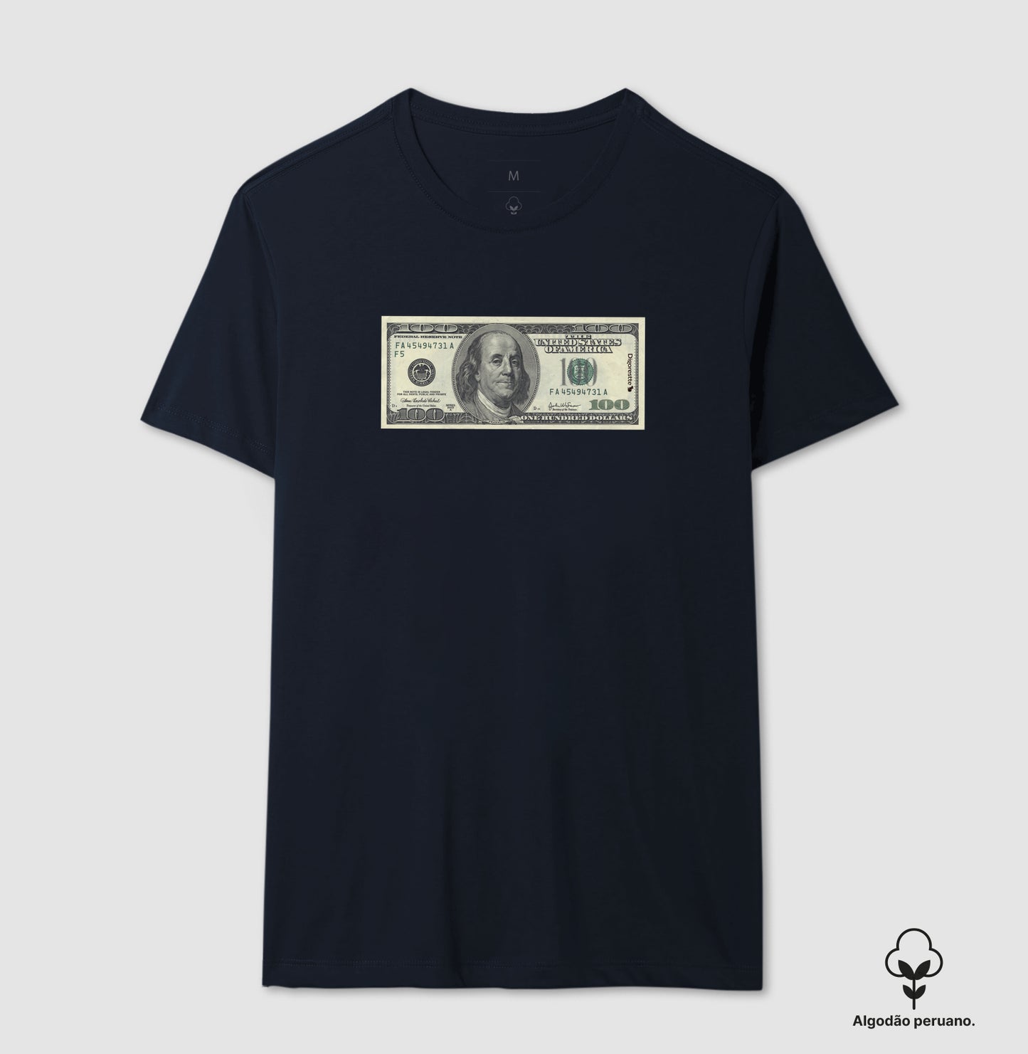 CAMISETA ALGODÃO PERUANO ANO NOVO DÓLAR