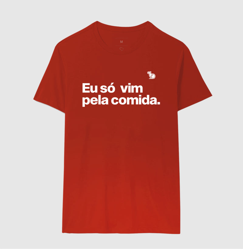 CAMISETA CASAL SÓ VIM PELA COMIDA