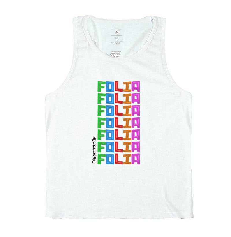 CAMISETA REGATA CARNAVAL FOLIA FOLIA