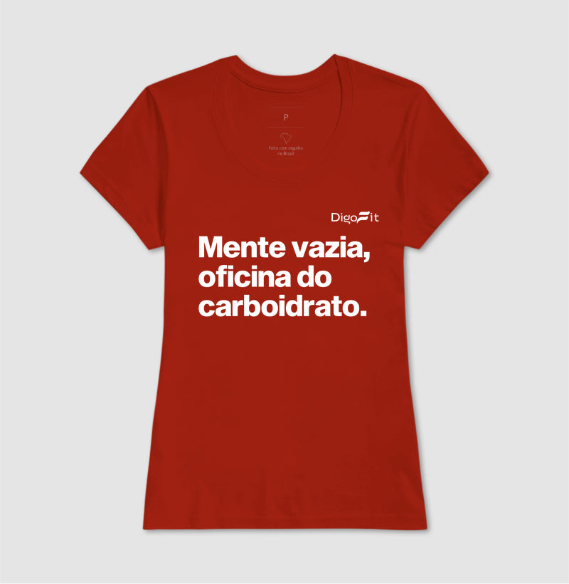 CAMISETA ACADEMIA MENTE VAZIA OFICINA DO CARBOIDRATO