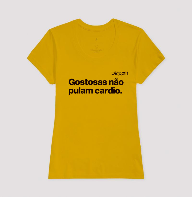 CAMISETA ACADEMIA GOSTOSAS NÃO PULAM CARDIO