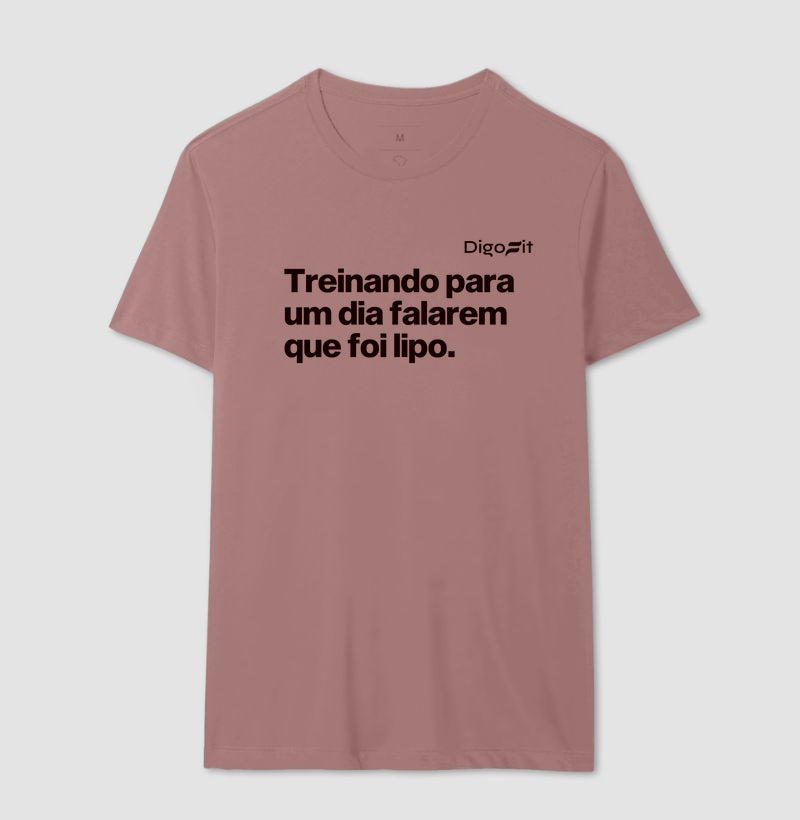 CAMISETA ACADEMIA TREINANDO PARA DIZEREM QUE FOI LIPO
