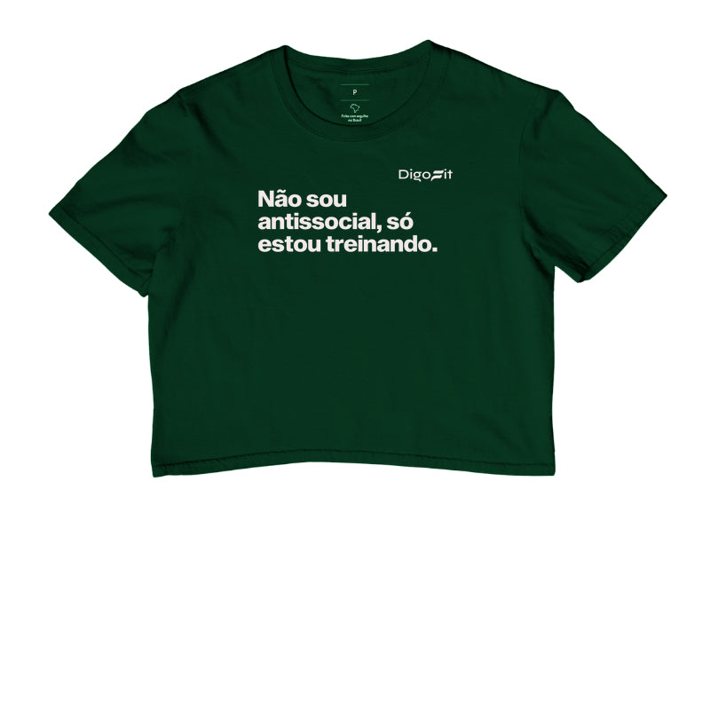 CROPPED ACADEMIA NÃO SOU ANTISSOCIAL SÓ ESTOU TREINANDO