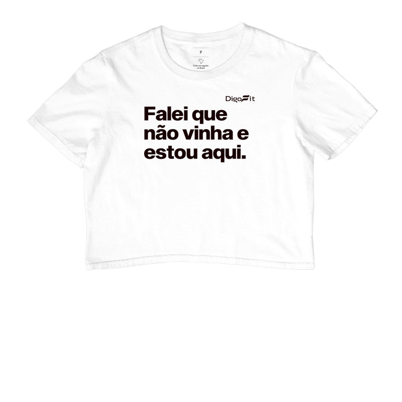 CROPPED ACADEMIA FALEI QUE NÃO VINHA E ESTOU AQUI