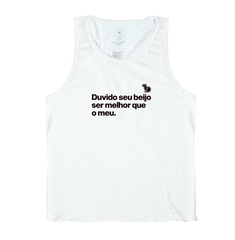 CAMISETA REGATA CARNAVAL DUVIDO SEU BEIJO SER MELHOR