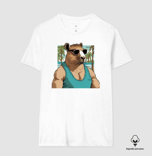 CAMISETA ALGODÃO PERUANO CAPYBARA SUN