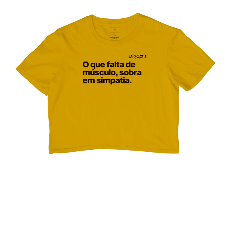 CROPPED ACADEMIA FALTA DE MÚSCULO E SOBRA SIMPATIA