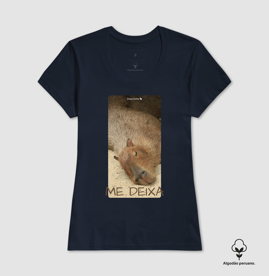CAMISETA ALGODÃO PERUANO CAPIVARA ME DEIXA