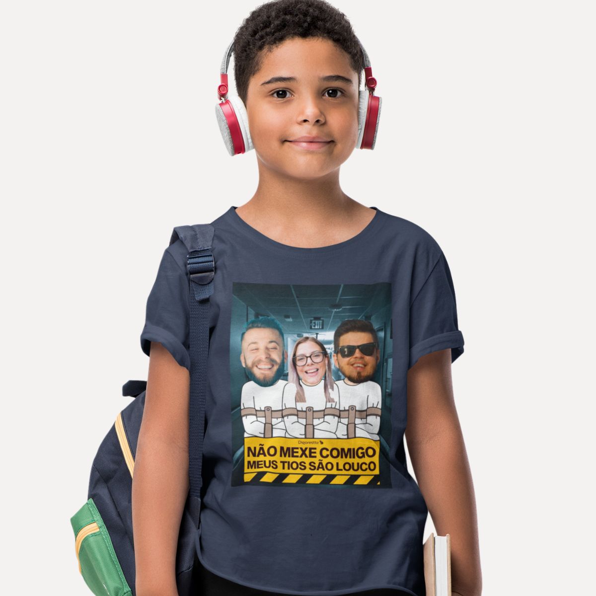 CAMISETA INFANTIL PERSONALIZADA MINHA TIA / TIO LOUCOS