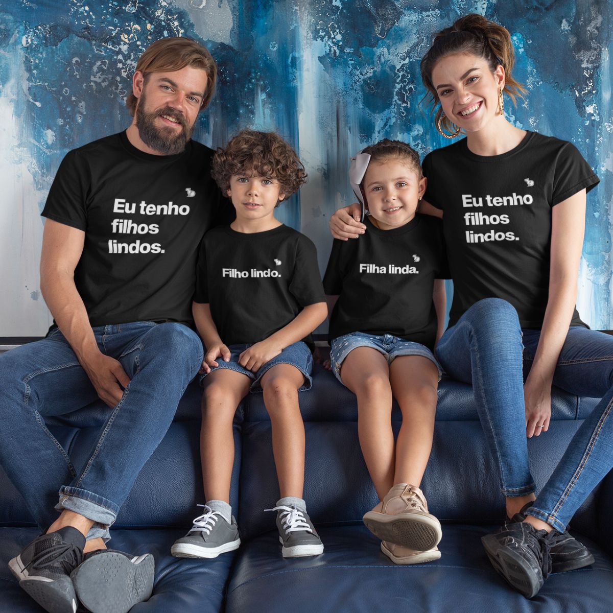 KIT CAMISETAS TENHO FILHOS / FILHAS LINDOS