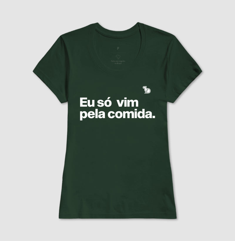 CAMISETA CASAL SÓ VIM PELA COMIDA