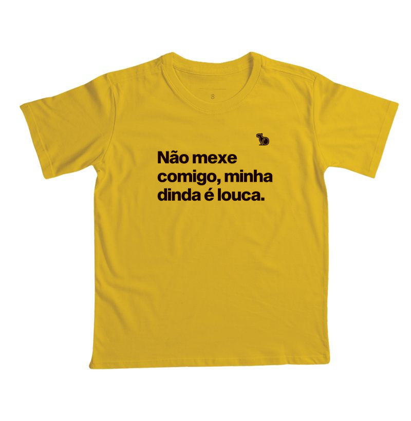 CAMISETA INFANTIL MINHA DINDA É LOUCA