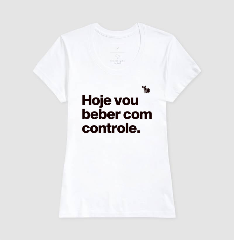 CAMISETA CARNAVAL HOJE EU VOU BEBER COM CONTROLE