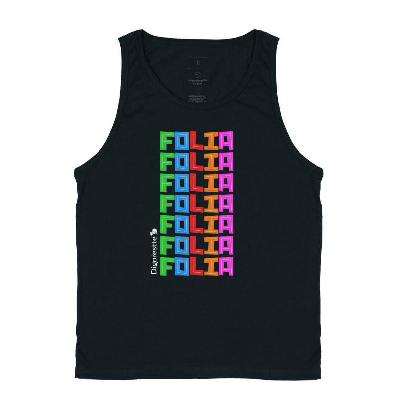 CAMISETA REGATA CARNAVAL FOLIA FOLIA