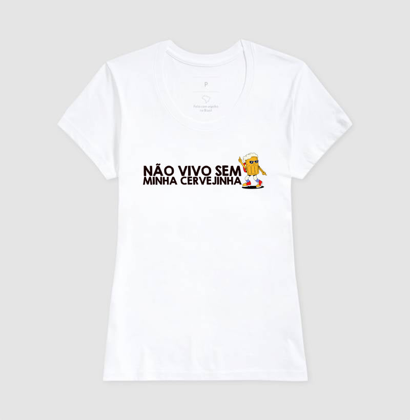 CAMISETA CASAL NÃO VIVO SEM CERVEJINHA