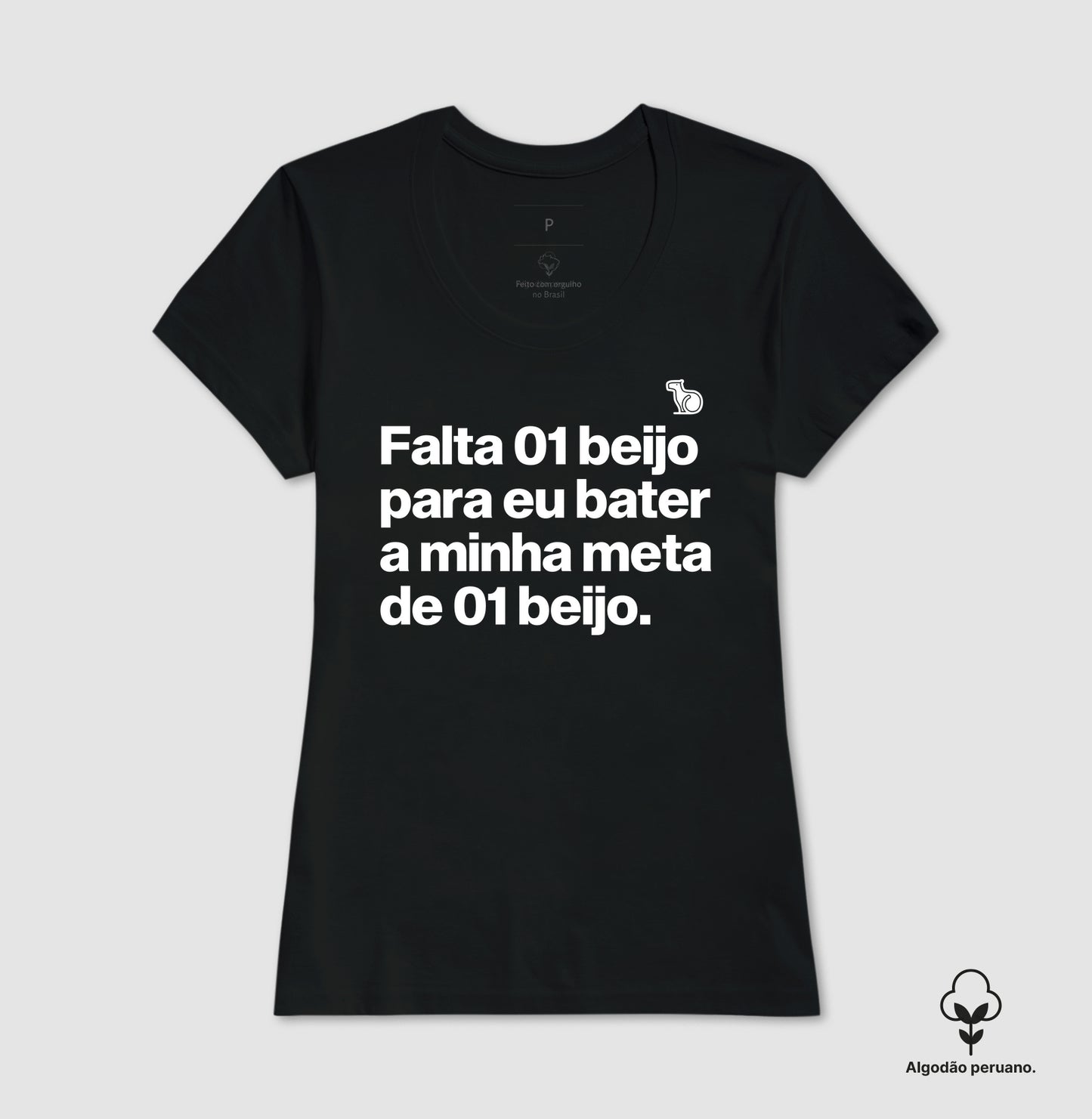 CAMISETA PRIME CARNAVAL FALTA UM BEIJO PARA BATER MINHA META