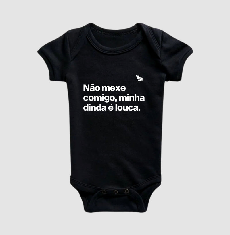 BODY INFANTIL MINHA DINDA É LOUCA