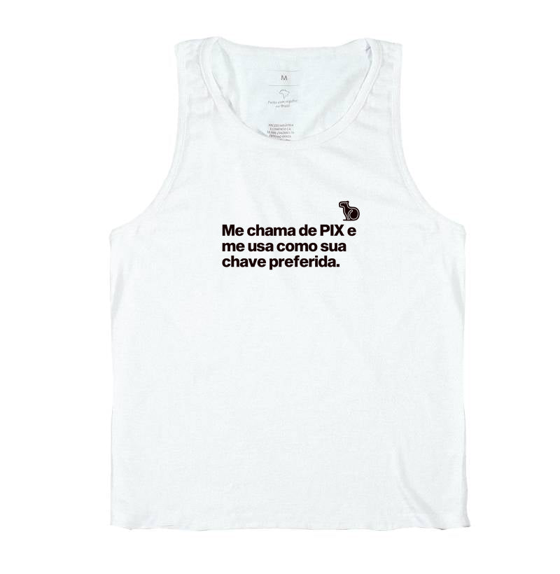 CAMISETA REGATA CARNAVAL ME CHAMA DE PIX
