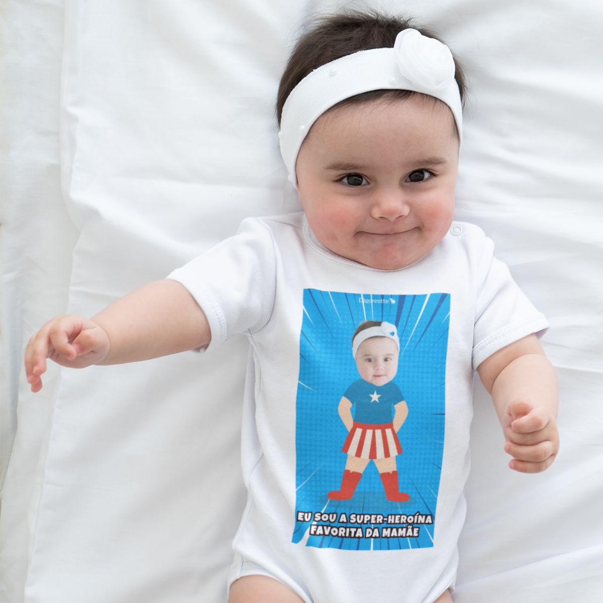 BODY INFANTIL PERSONALIZADO SOU SUPER-HERÓI / HEROÍNA (PAPAIS / AVÓS / TITIOS / DINDOS)