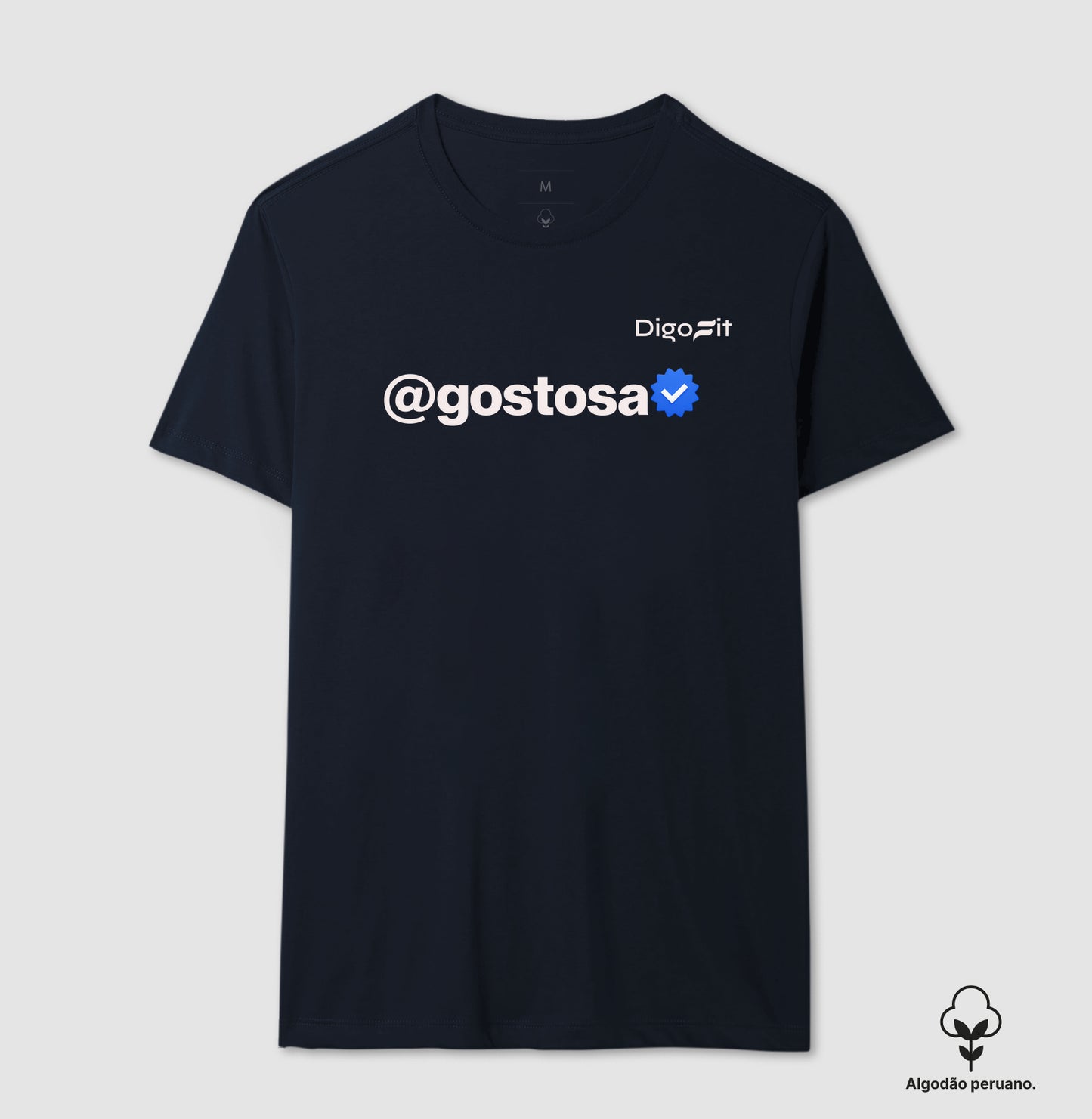 CAMISETA ALGODÃO PERUANO ACADEMIA VERIFICADA COMO UMA GOSTOSA