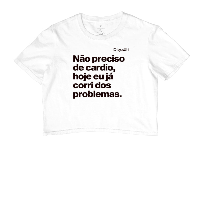 CROPPED ACADEMIA HOJE EU CORRI DOS PROBLEMAS