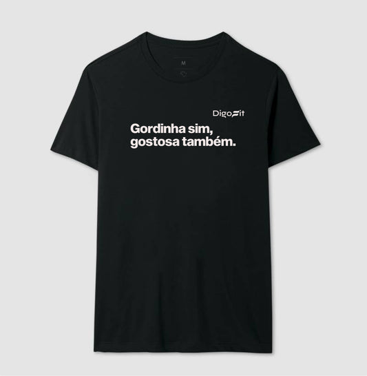 CAMISETA ACADEMIA GORDINHA SIM GOSTOSA TAMBÉM