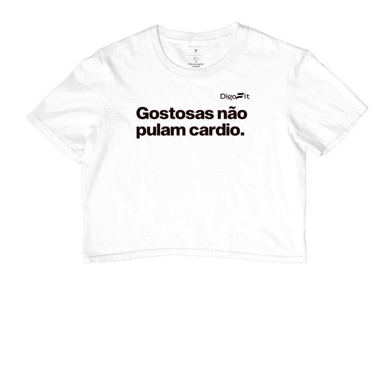 CROPPED ACADEMIA GOSTOSAS NÃO PULAM CARDIO