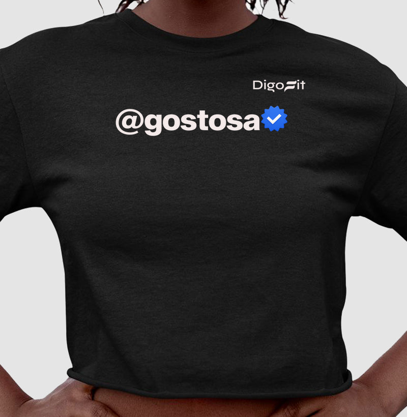 CROPPED ACADEMIA VERIFICADA COMO UMA GOSTOSA