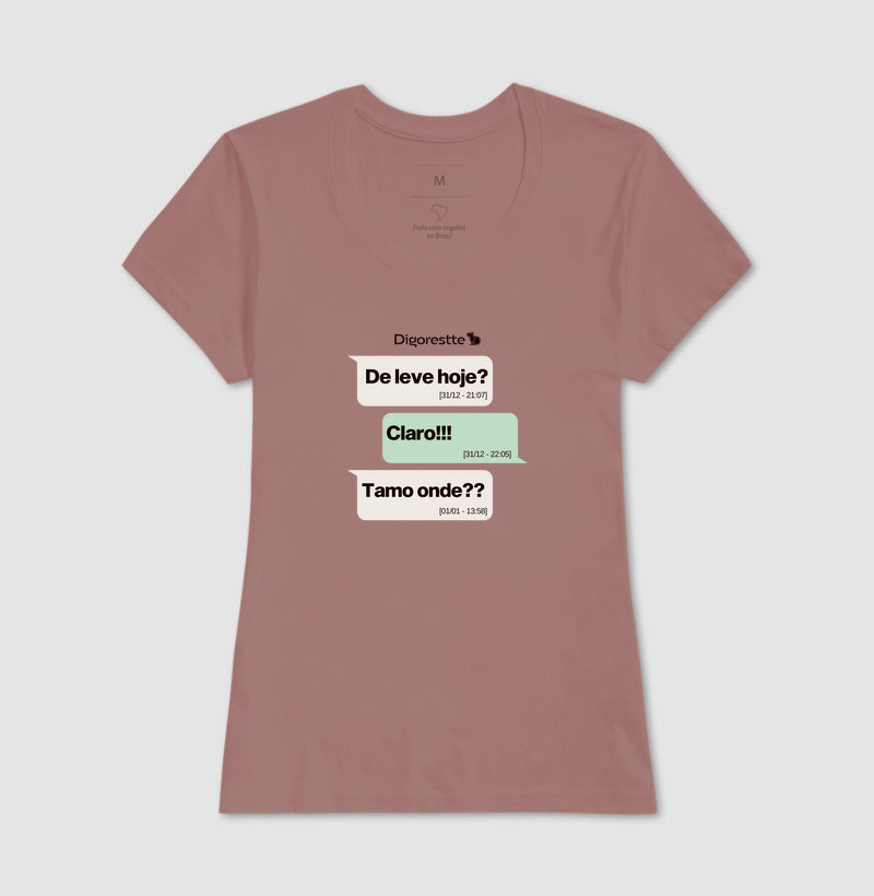 CAMISETA ANO NOVO RÉVEILLON DE LEVE