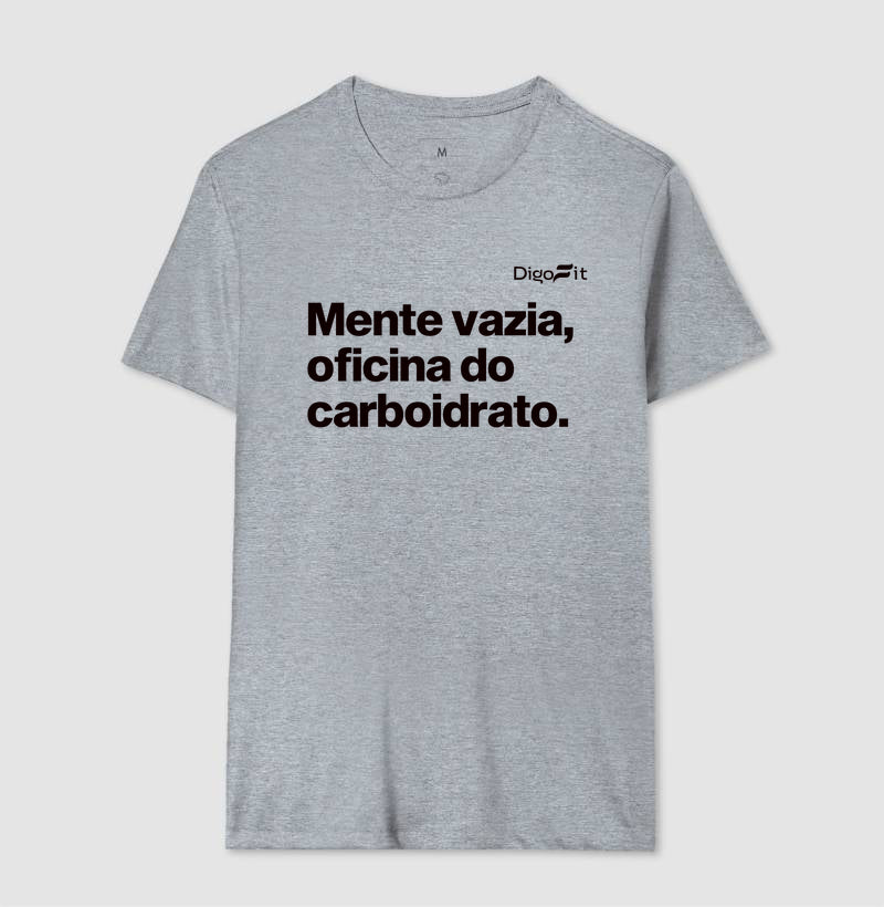 CAMISETA ACADEMIA MENTE VAZIA OFICINA DO CARBOIDRATO