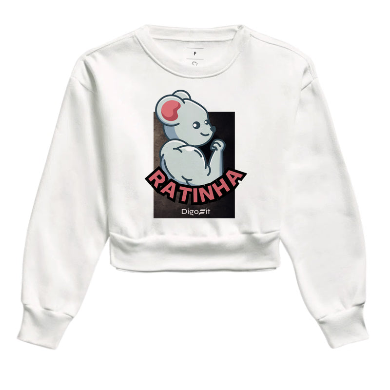 MOLETOM CROPPED ACADEMIA RATINHA
