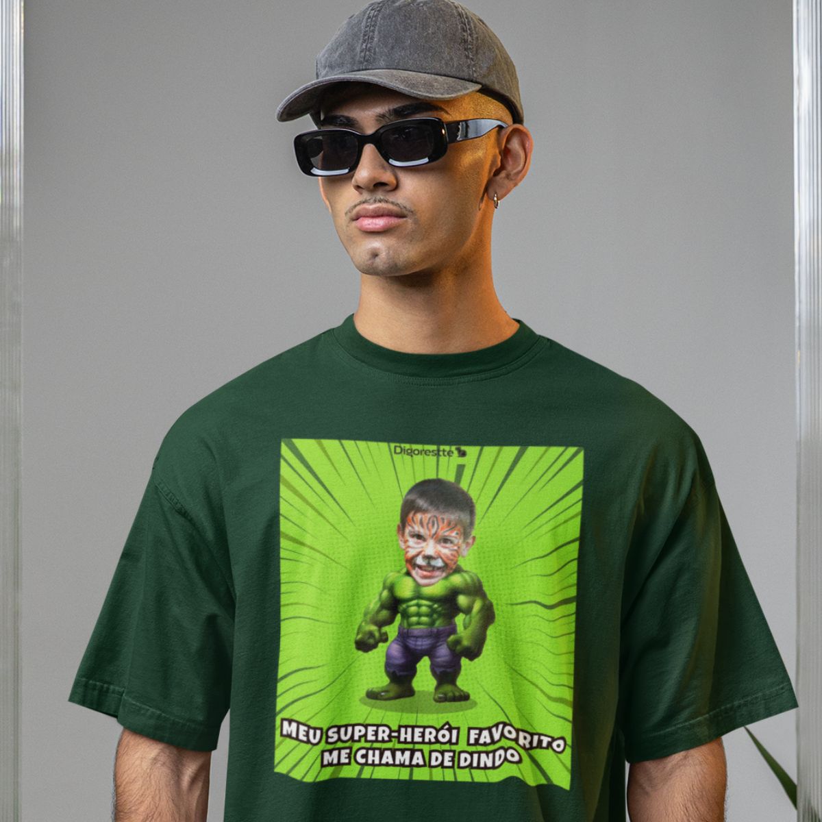 CAMISETA PERSONALIZADA TENHO SUPER-HERÓI / HEROÍNA (PAPAIS / AVÓS / TITIOS / DINDOS)