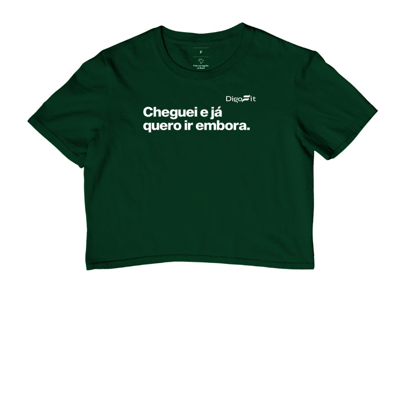 CROPPED ACADEMIA CHEGUEI E JÁ QUERO IR EMBORA