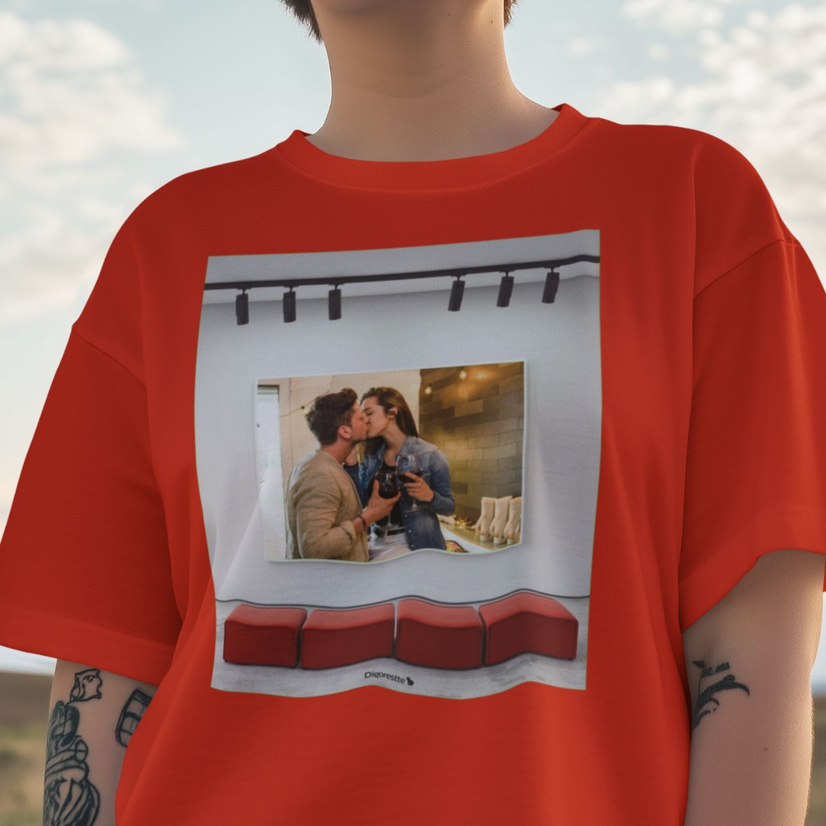 CAMISETA PERSONALIZADA AMOR EM TELA