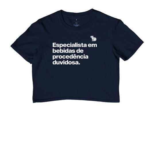 CROPPED ESPECIALISTA EM BEBIDAS DUVIDOSAS