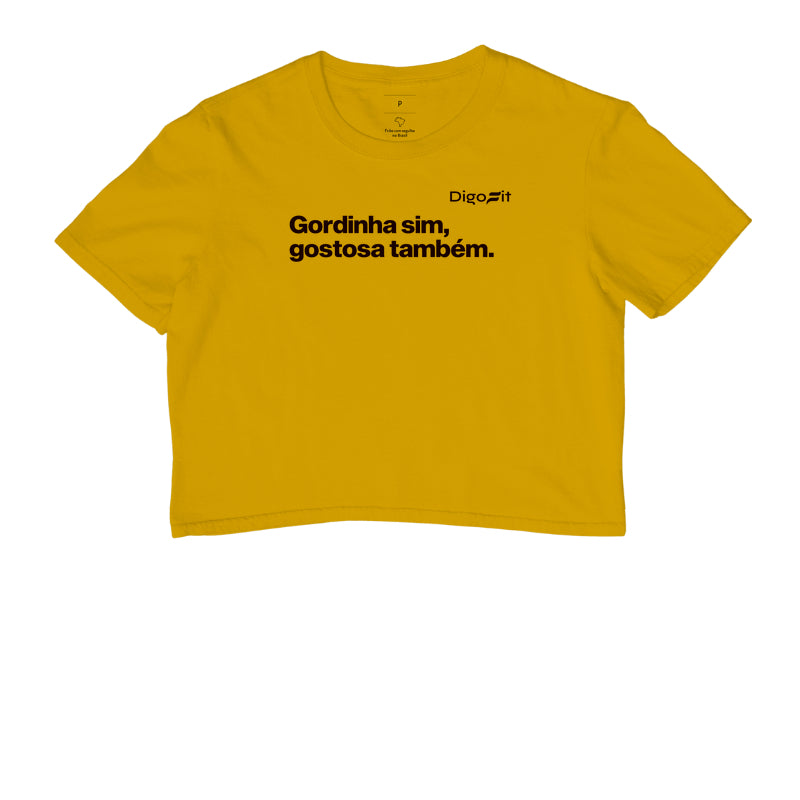 CROPPED ACADEMIA GORDINHA SIM GOSTOSA TAMBÉM