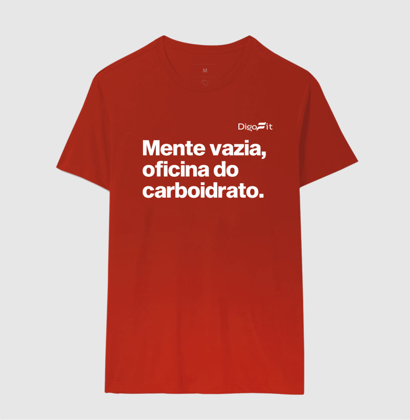 CAMISETA ACADEMIA MENTE VAZIA OFICINA DO CARBOIDRATO