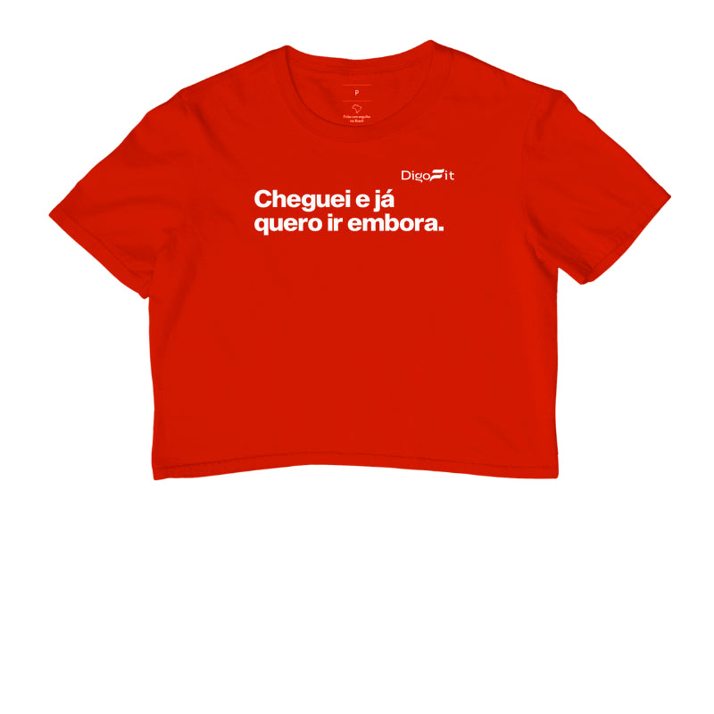 CROPPED ACADEMIA CHEGUEI E JÁ QUERO IR EMBORA