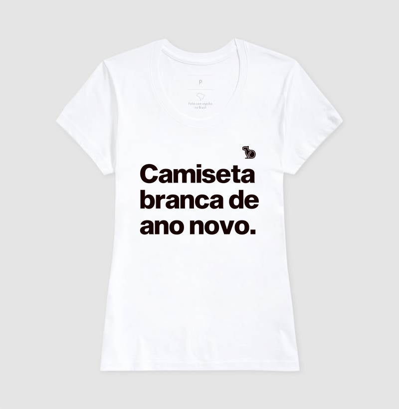 CAMISETA BRANCA DE ANO NOVO