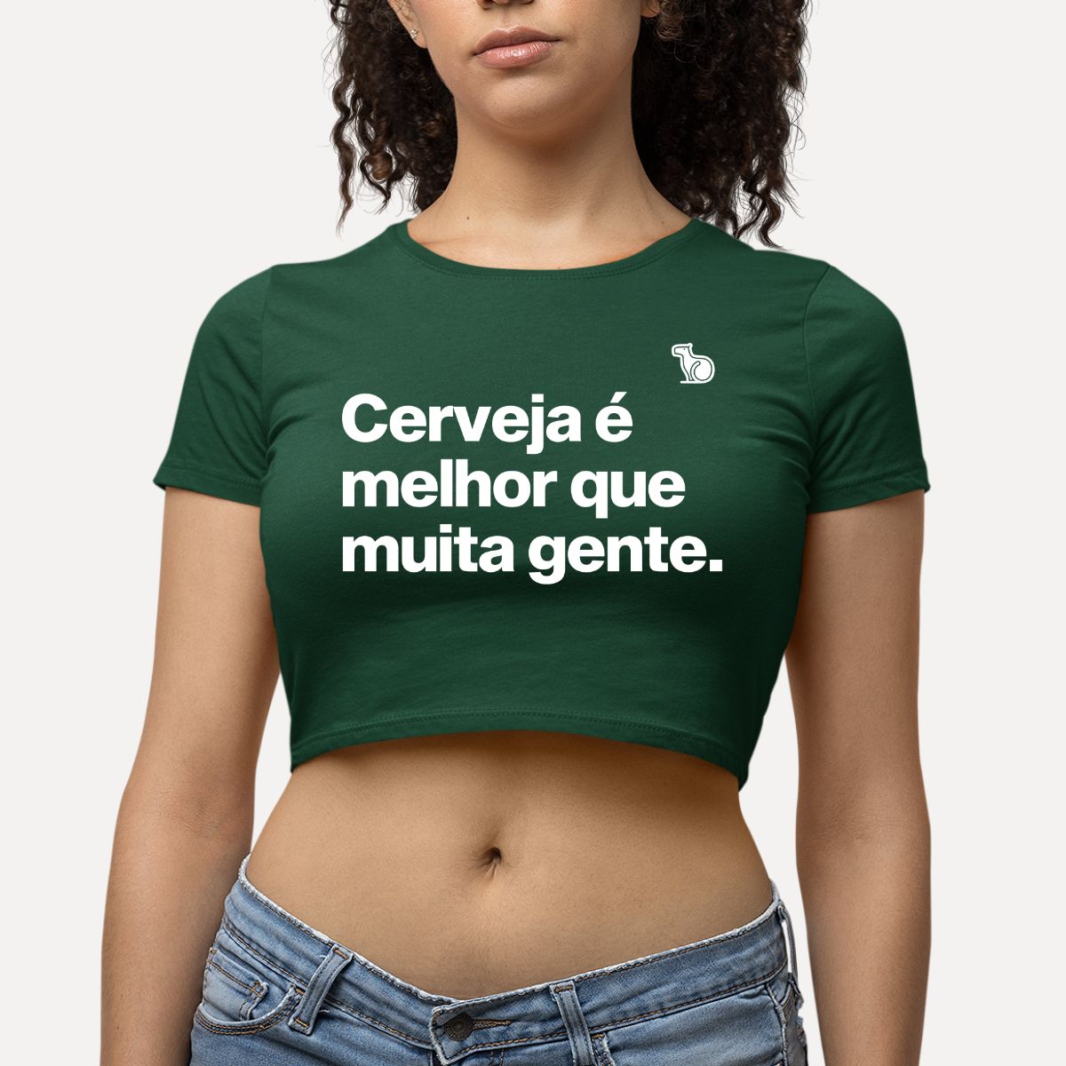 CROPPED CERVEJA É MELHOR QUE MUITA GENTE