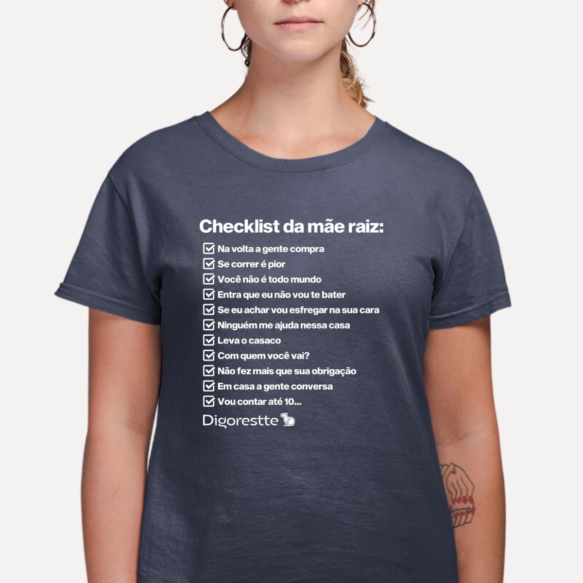 CAMISETA CHECKLIST MÃE RAIZ