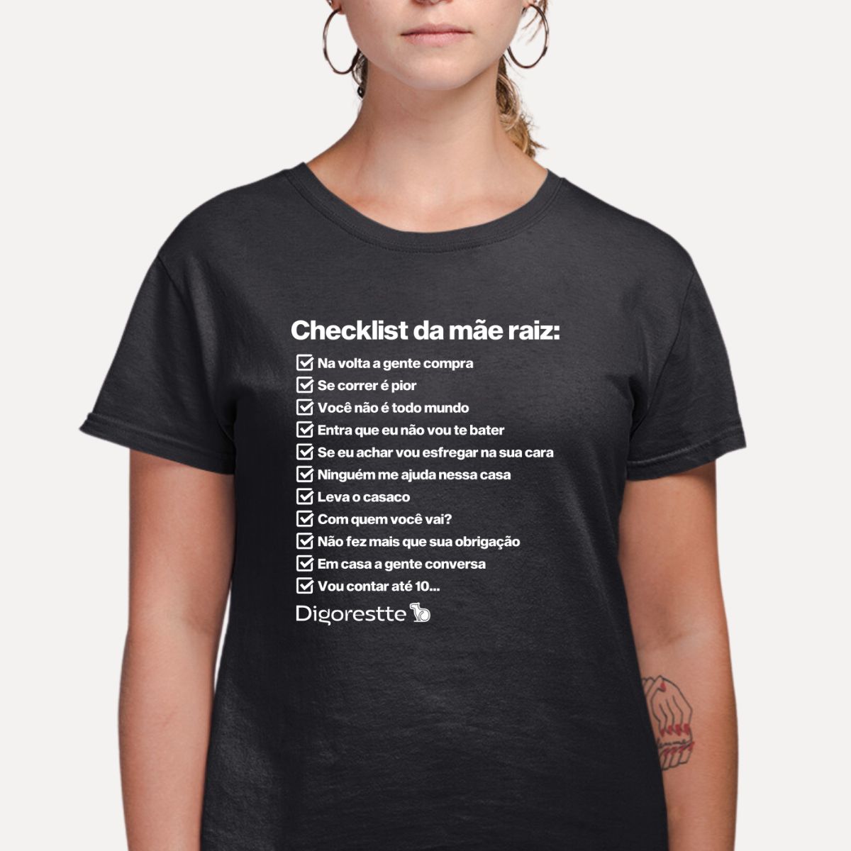 CAMISETA CHECKLIST MÃE RAIZ