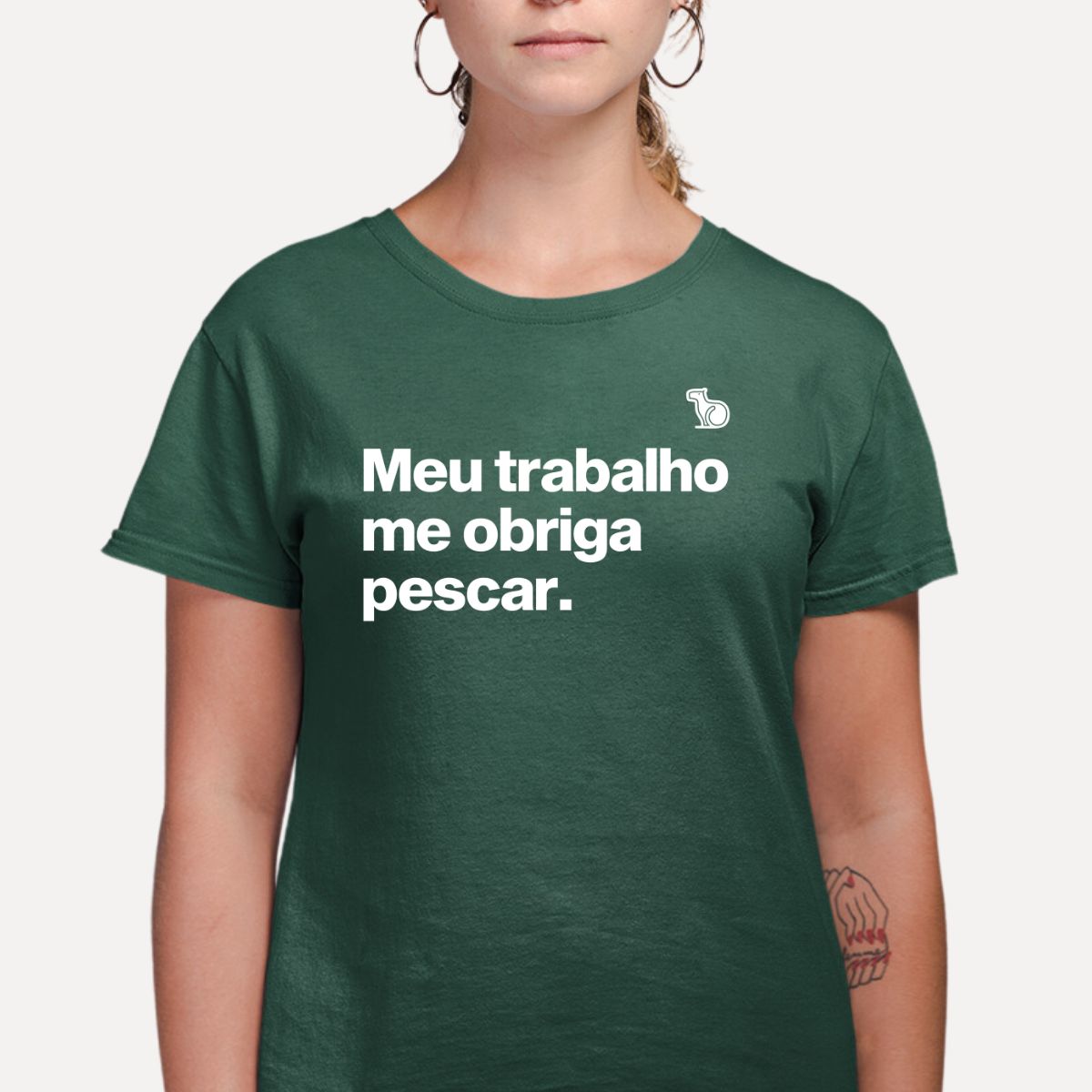 CAMISETA MEU TRABALHO ME OBRIGA PESCAR
