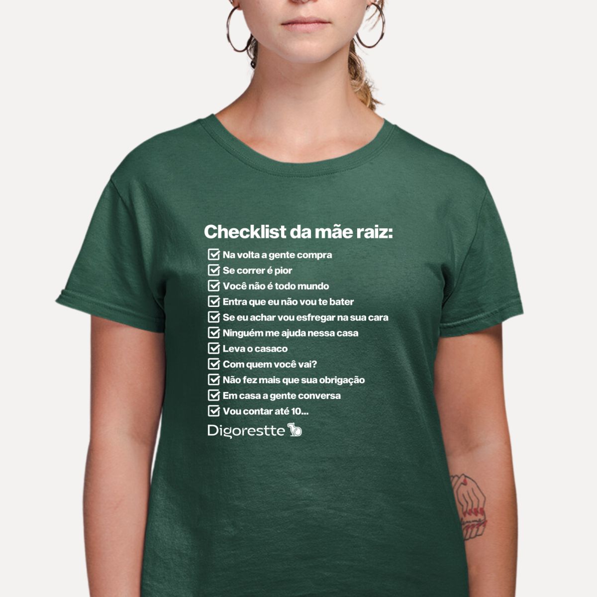CAMISETA CHECKLIST MÃE RAIZ