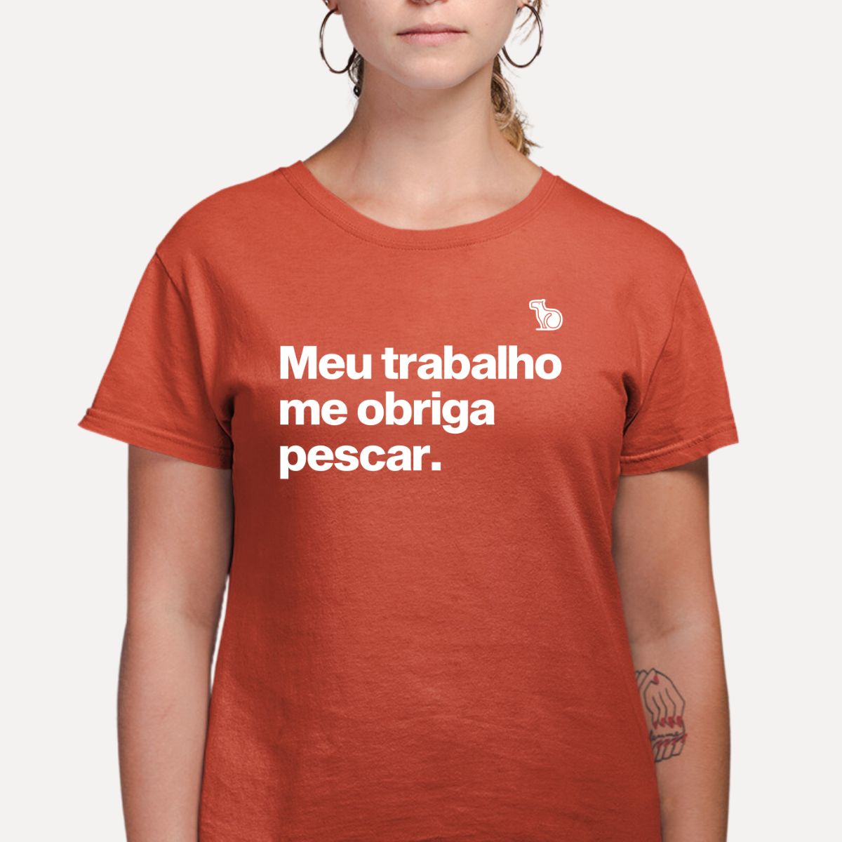 CAMISETA MEU TRABALHO ME OBRIGA PESCAR