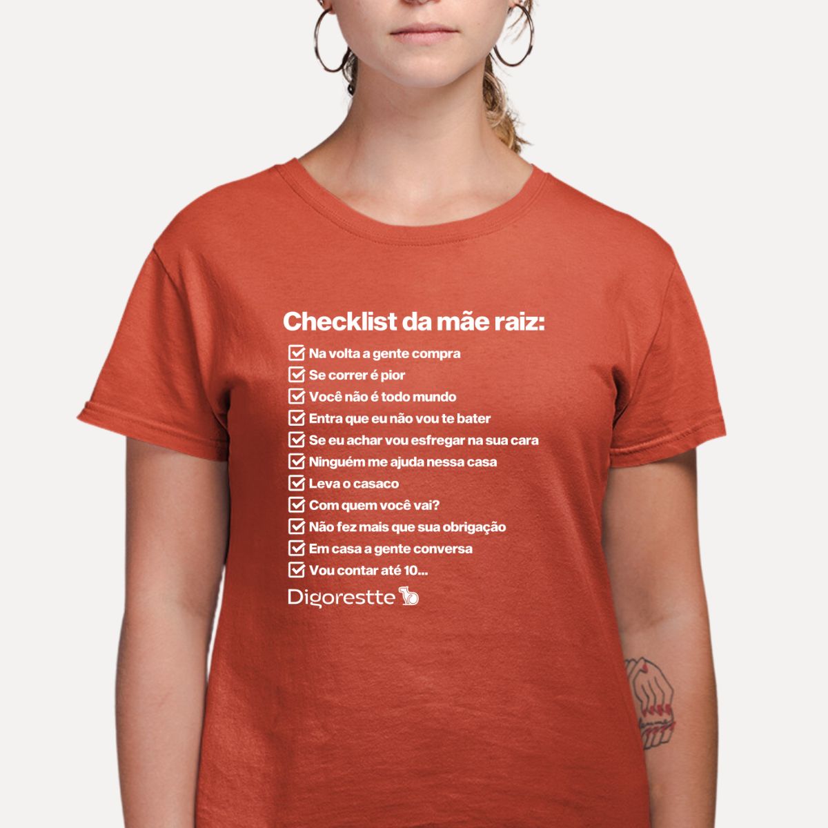 CAMISETA CHECKLIST MÃE RAIZ