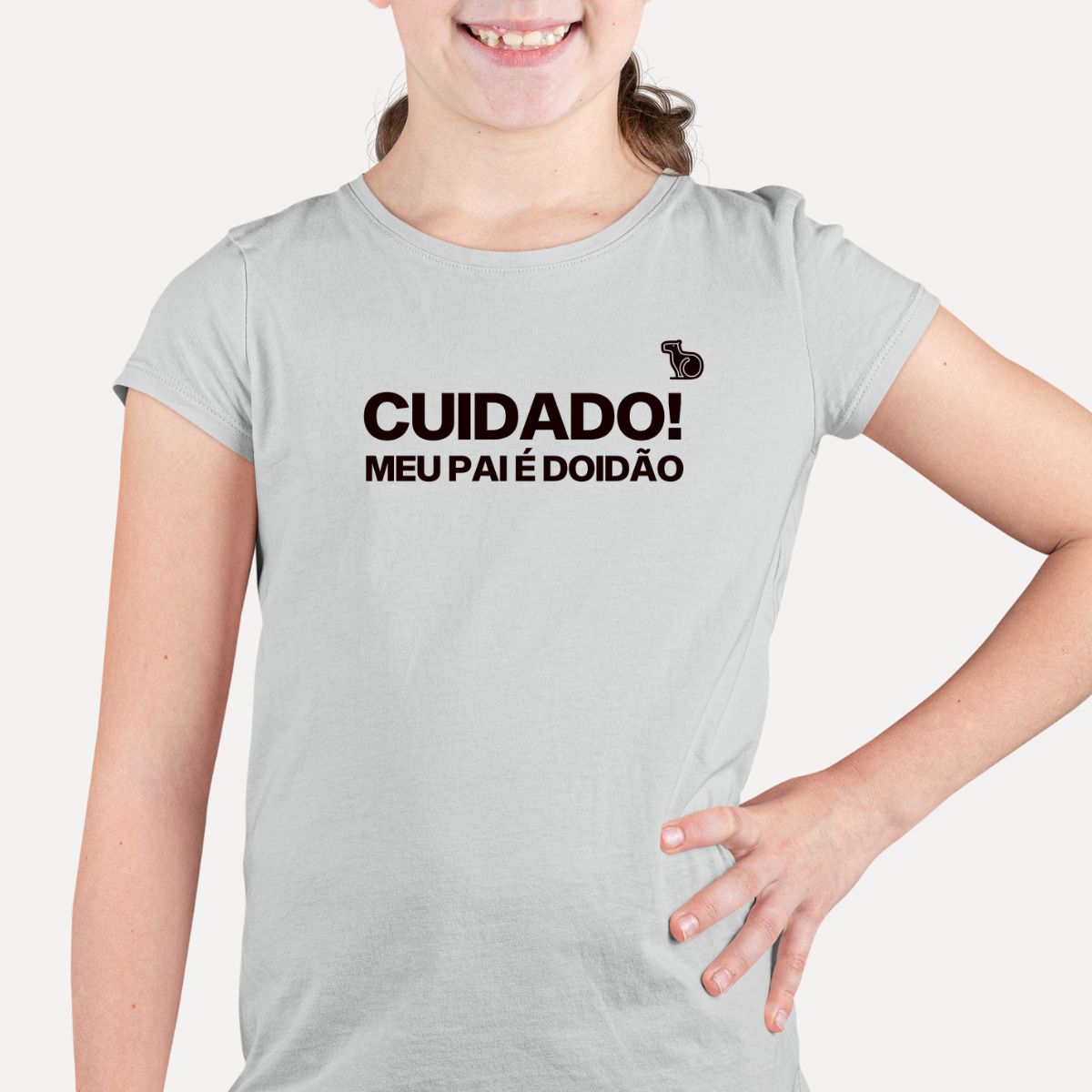 CAMISETA INFANTIL MEU PAI É DOIDÃO
