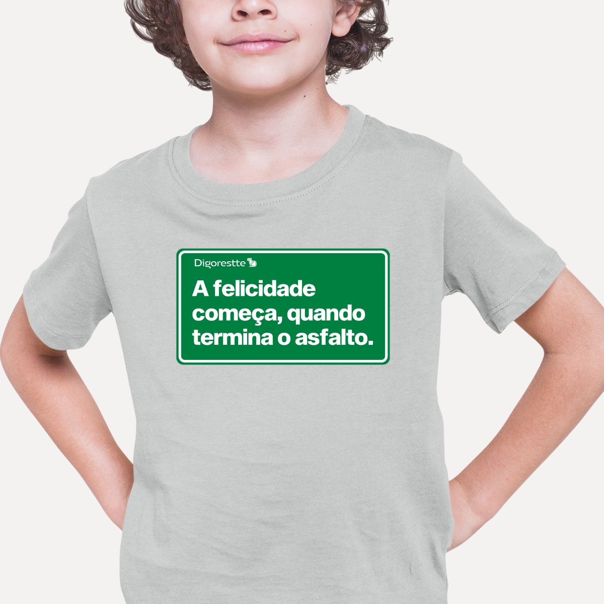CAMISETA INFANTIL FELICIDADE DEPOIS DO ASFALTO