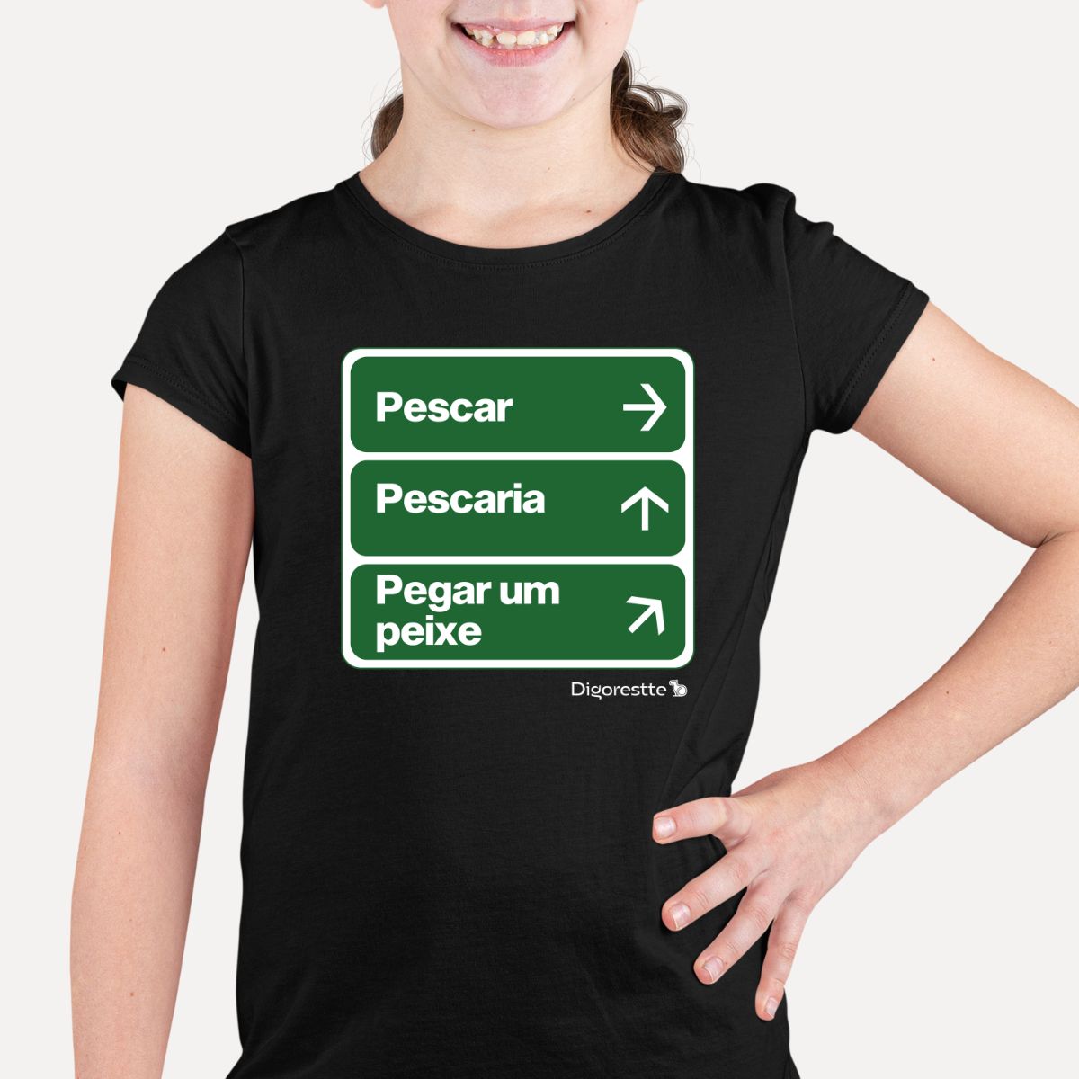 CAMISETA INFANTIL ÚNICO CAMINHO É PESCAR