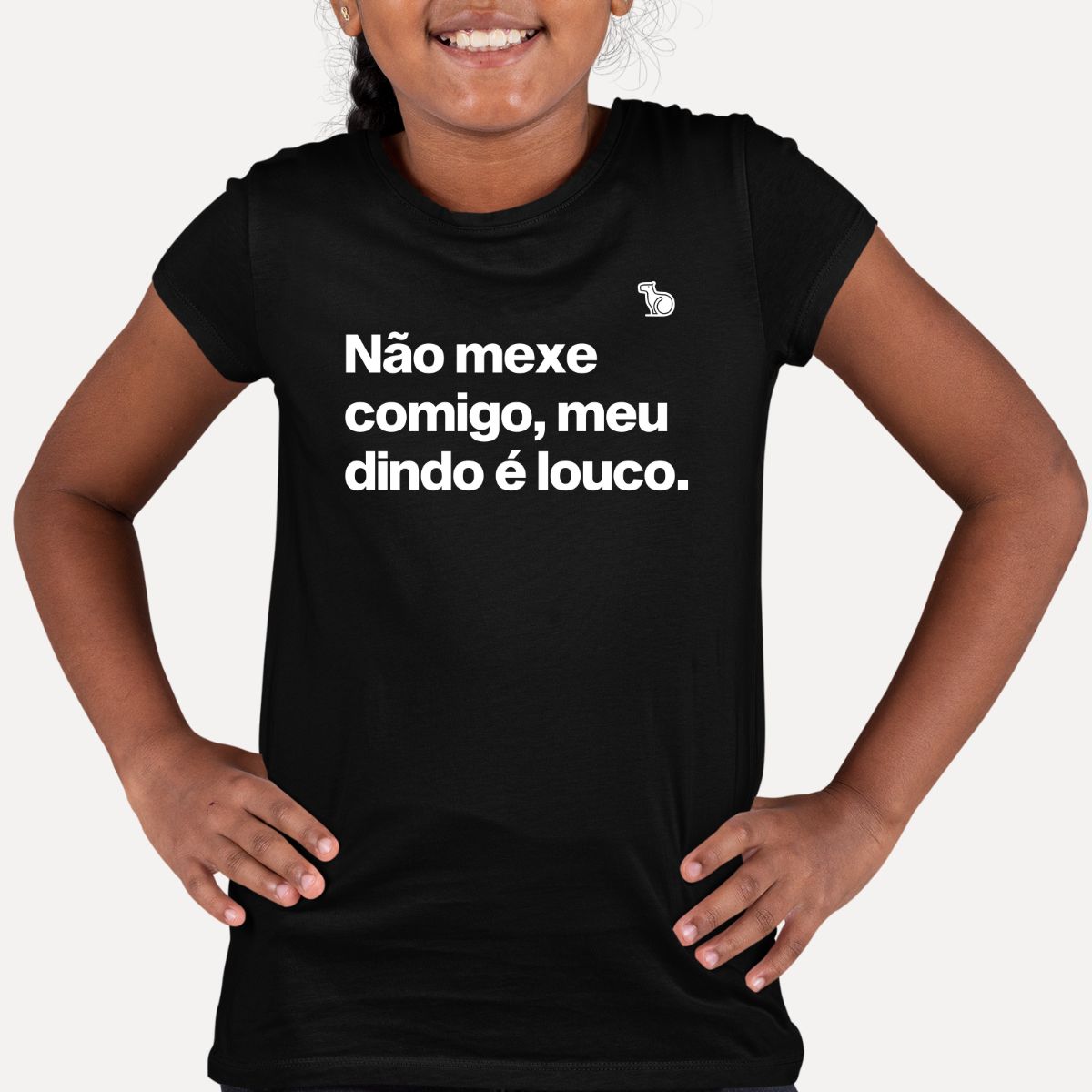 CAMISETA INFANTIL MEU DINDO É LOUCO